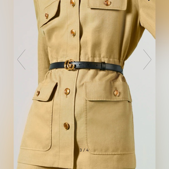 Gucci GG Marmont Gold-tone thin Belt Sz. 90cm - Picture 12 of 16